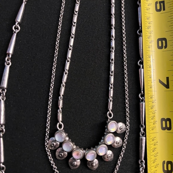 Set of 2 silver color necklaces American Eagle and Lucky🍀 Brand - Picture 5 of 16